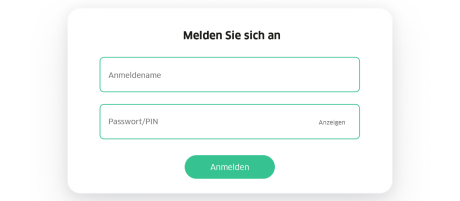 Anmeldename und Online-Banking-PIN eingeben